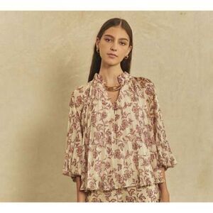 CHRISTY LYNN Karla Blouse in Raspberry, Size XS.